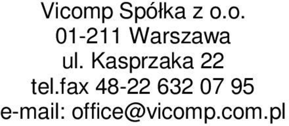fax 48-22 632 07 95