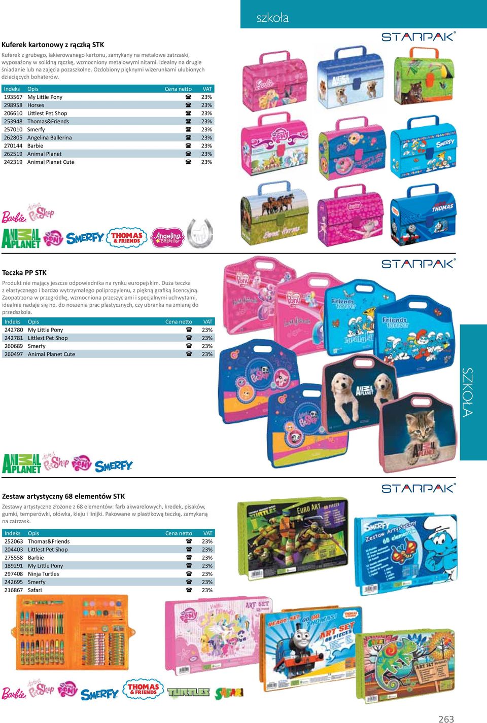 193567 My Little Pony 298958 Horses 206610 Littlest Pet Shop 253948 Thomas&Friends 257010 Smerfy 262805 Angelina Ballerina 270144 Barbie 262519 Animal Planet 242319 Animal Planet Cute Teczka PP STK