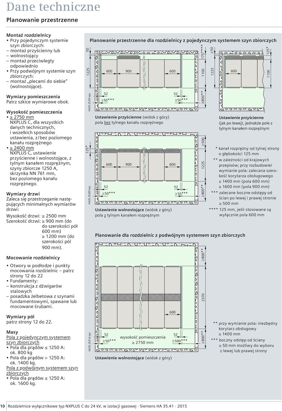 Wysokość pomieszczenia 2750 mm NXPLUS C, dla wszystkich danych technicznych, i wszelkich sposobów ustawienia, z / bez poziomego kanału rozprężnego 2400 mm NXPLUS C, ustawienie przyścienne i