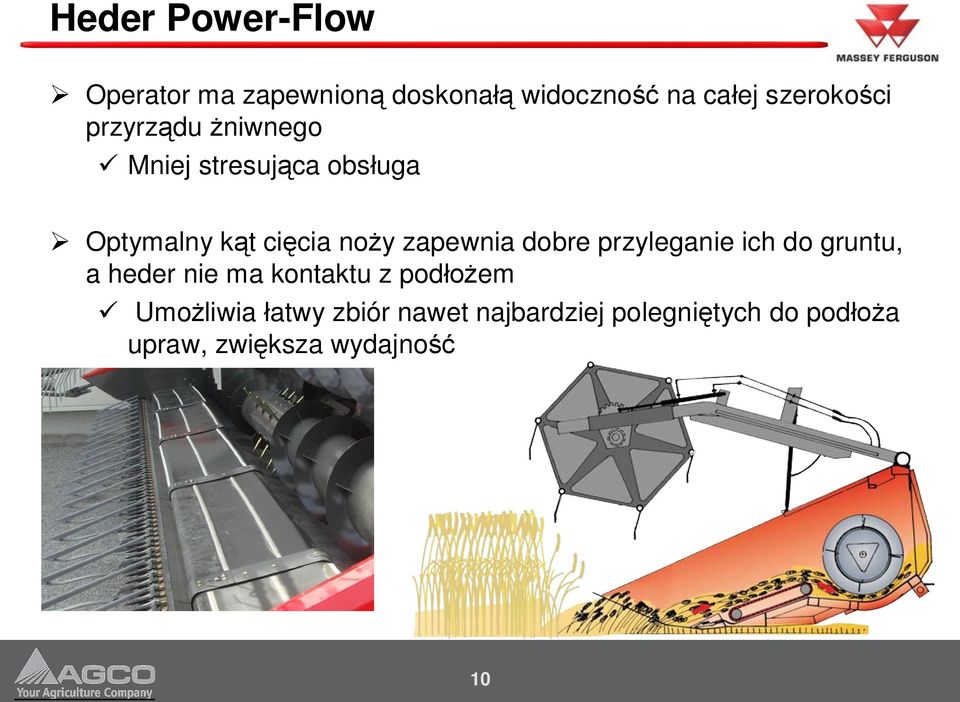 zapewnia dobre przyleganie ich do gruntu, a heder nie ma kontu z podem
