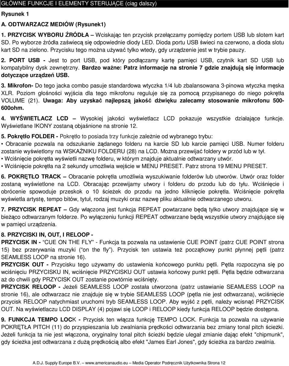 2. PORT USB - Jest to port USB, pod który podłączamy kartę pamięci USB, czytnik kart SD USB lub kompatybilny dysk zewnętrzny.