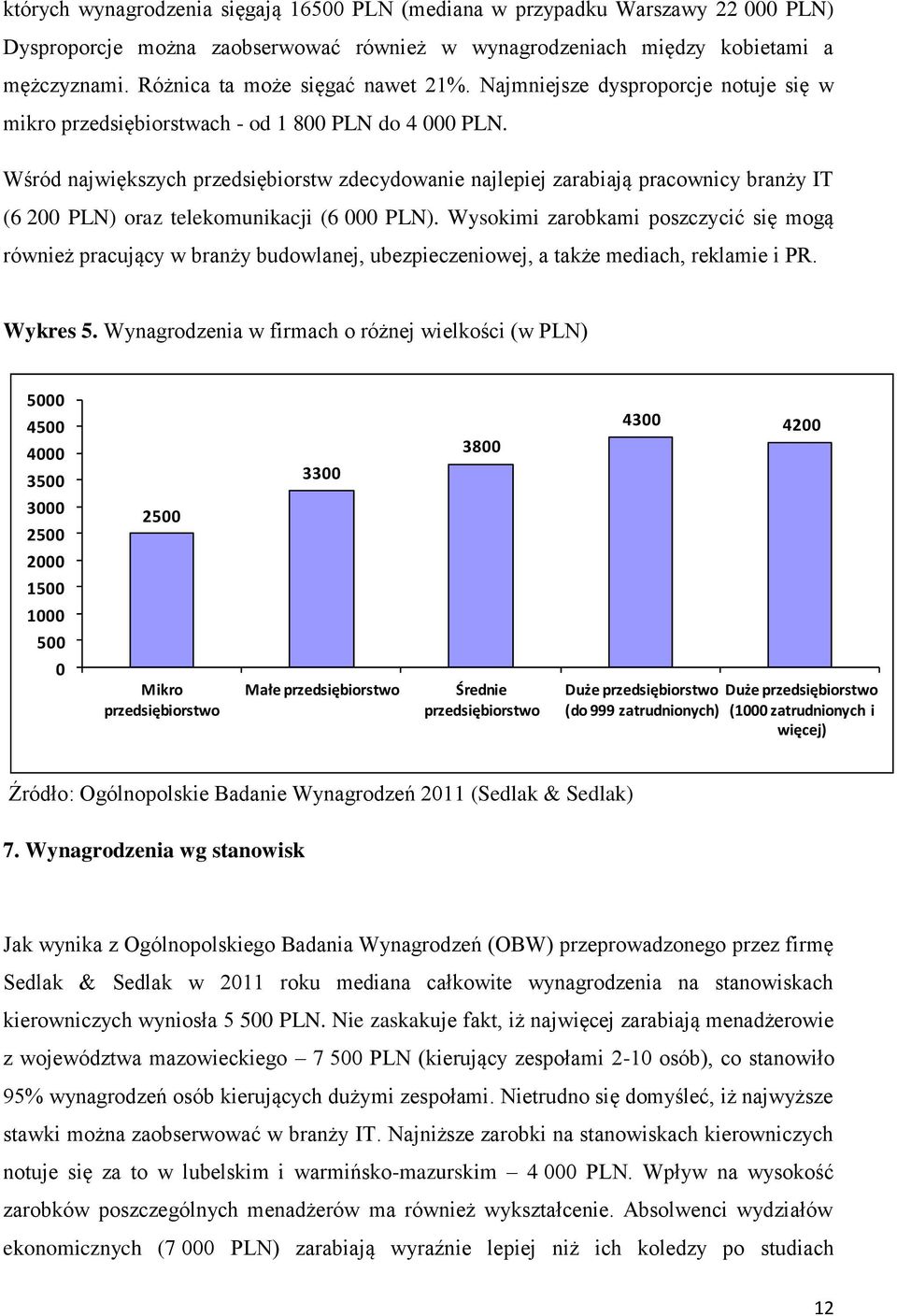 Wśród największych przedsiębiorstw zdecydowanie najlepiej zarabiają pracownicy branży IT (6 200 PLN) oraz telekomunikacji (6 000 PLN).