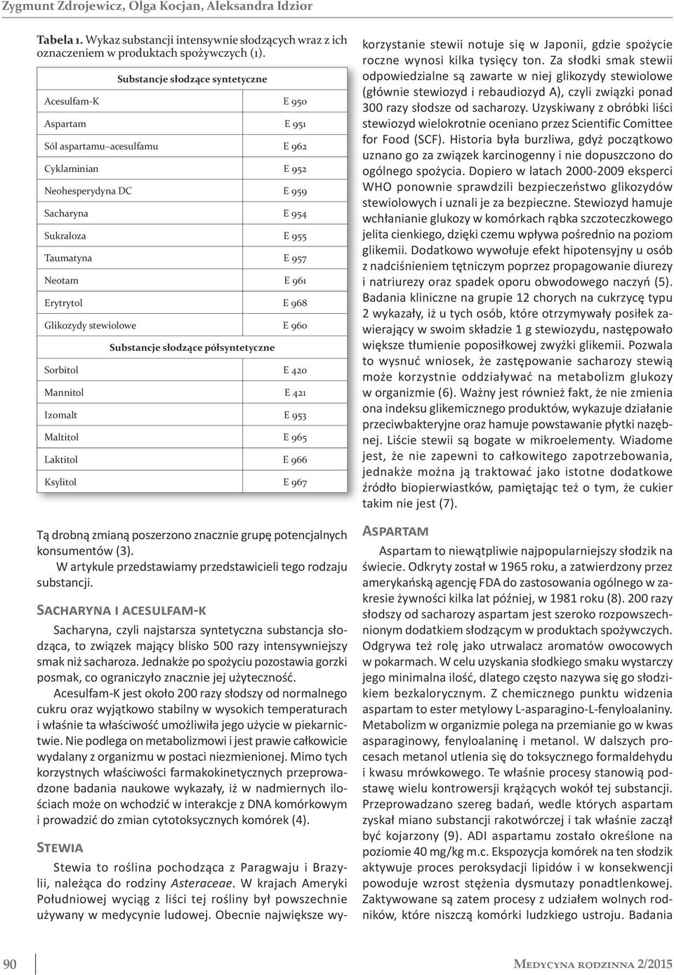 Erytrytol E 968 Glikozydy stewiolowe E 960 Substancje słodzące półsyntetyczne Sorbitol E 420 Mannitol E 421 Izomalt E 953 Maltitol E 965 Laktitol E 966 Ksylitol E 967 Tą drobną zmianą poszerzono