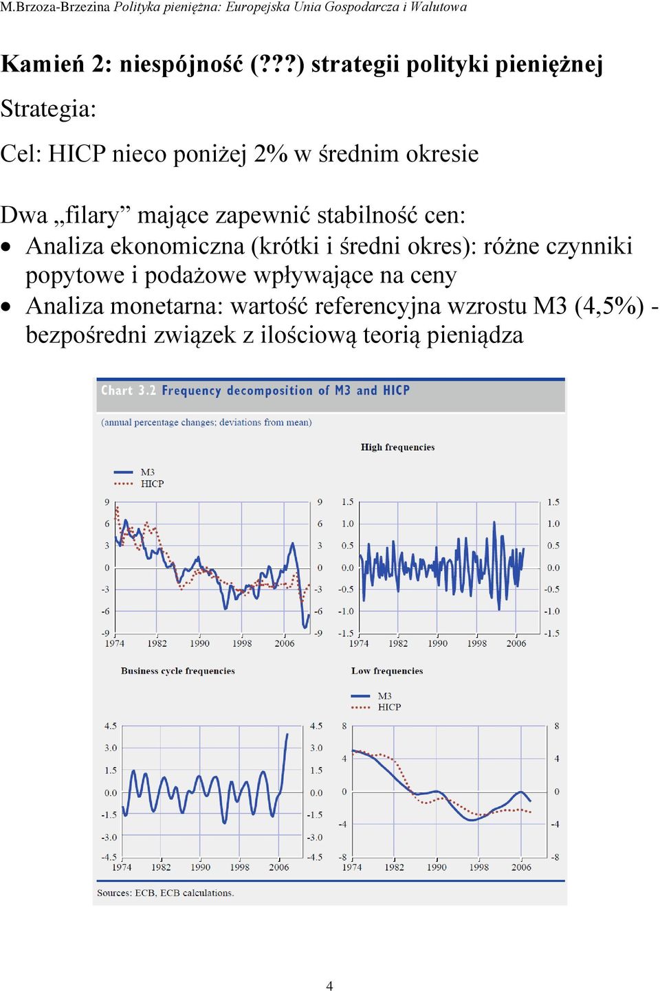 Dwa filary mające zapewnić stabilność cen: Analiza ekonomiczna (krótki i średni okres):