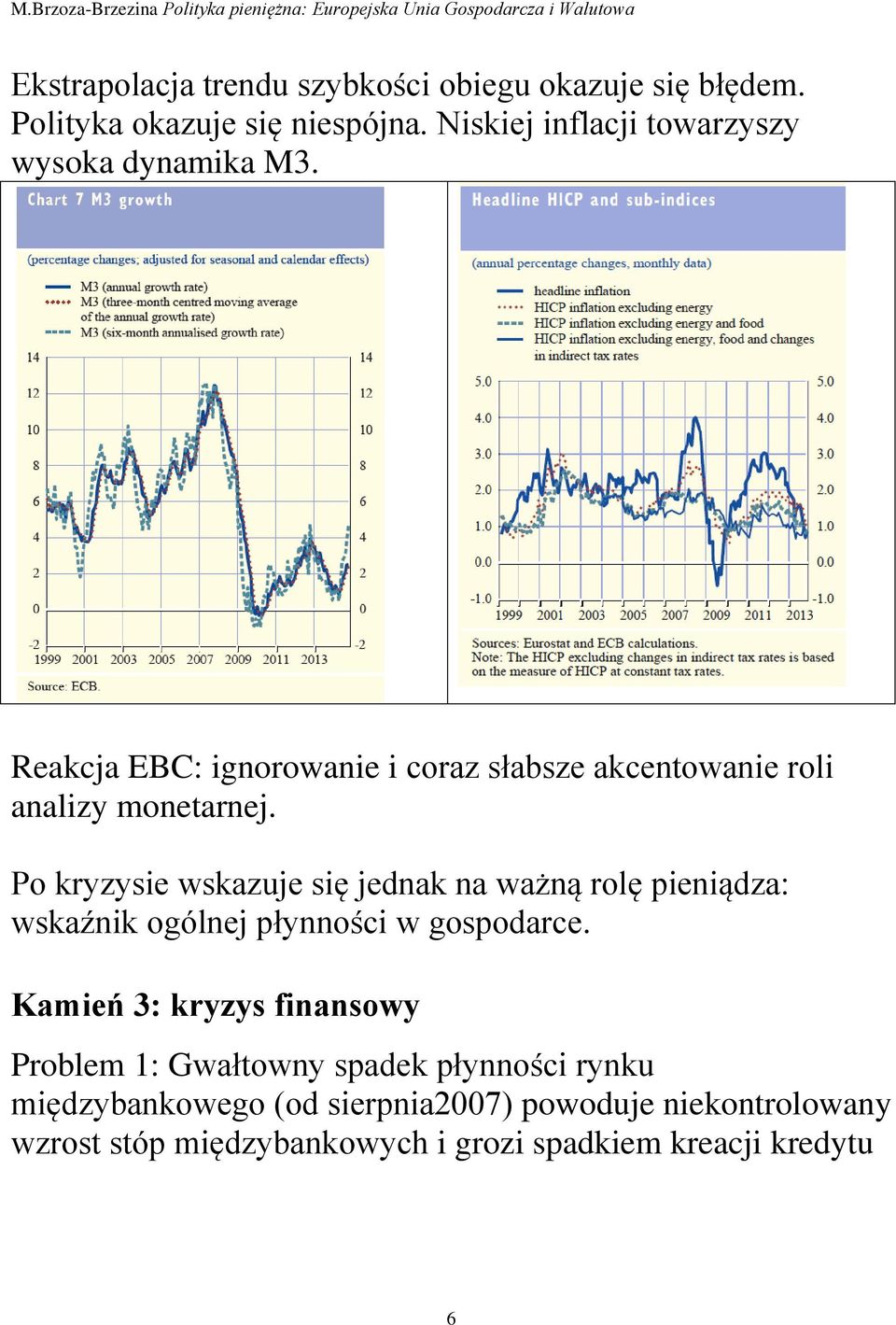 Po kryzysie wskazuje się jednak na ważną rolę pieniądza: wskaźnik ogólnej płynności w gospodarce.