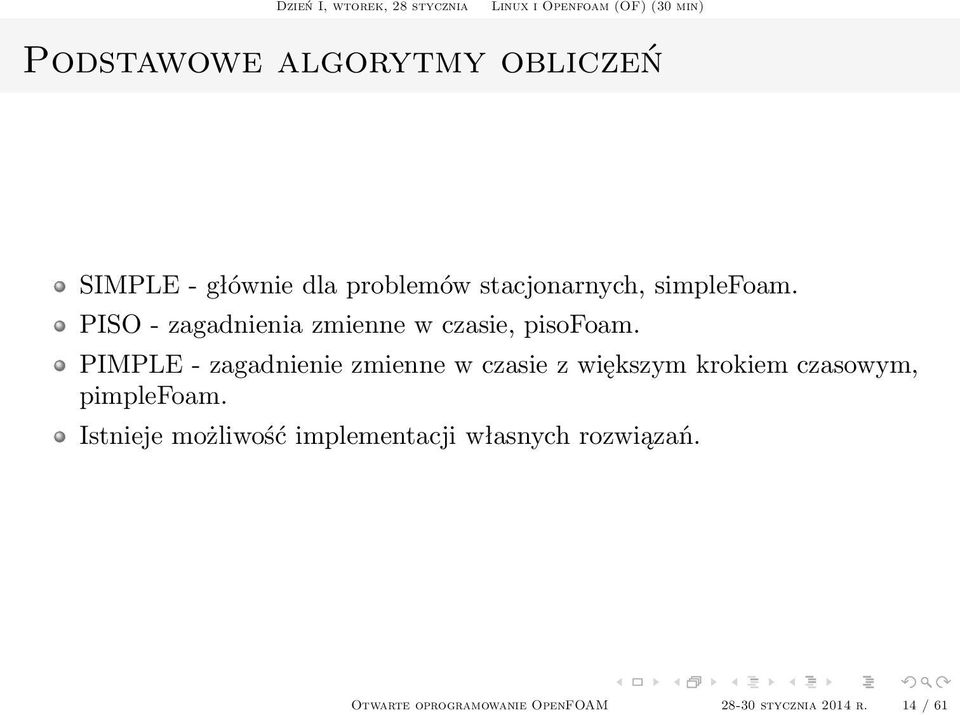 PIMPLE - zagadnienie zmienne w czasie z większym krokiem czasowym, pimplefoam.