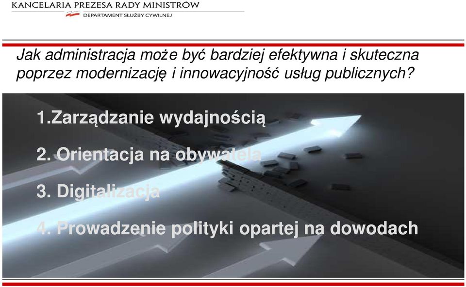 publicznych? 1.Zarządzanie wydajnością 2.