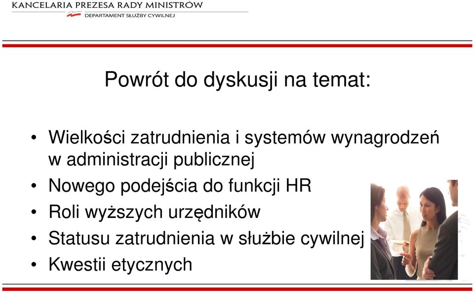 Nowego podejścia do funkcji HR Roli wyższych