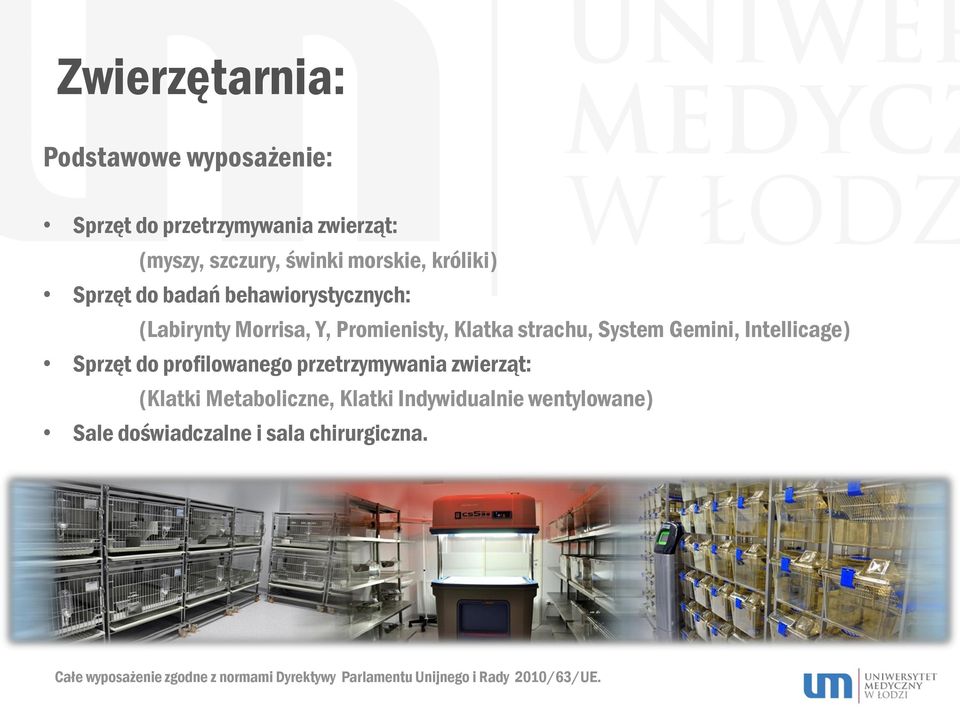 Intellicage) Sprzęt do profilowanego przetrzymywania zwierząt: (Klatki Metaboliczne, Klatki Indywidualnie