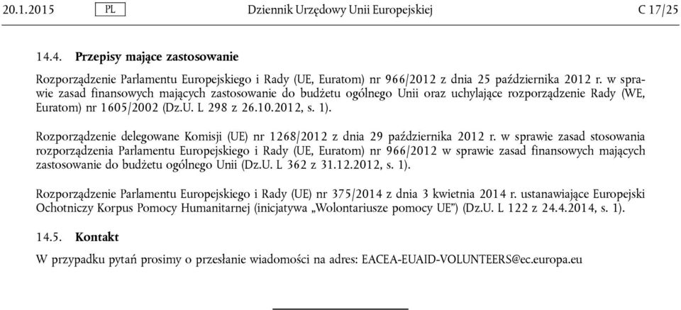 Rozporządzenie delegowane Komisji (UE) nr 1268/2012 z dnia 29 października 2012 r.