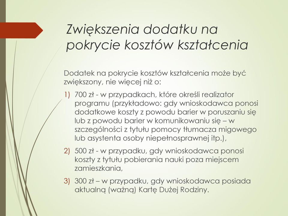 barier w komunikowaniu się w szczególności z tytułu pomocy tłumacza migowego lub asystenta osoby niepełnosprawnej itp.