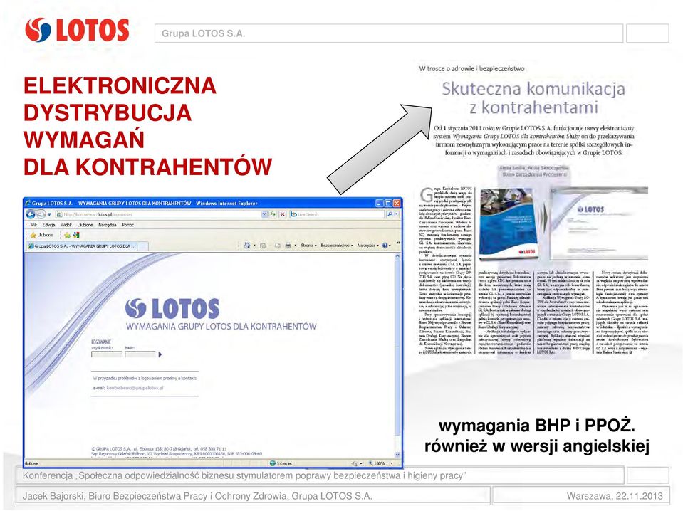 wymagania BHP i PPOŻ.