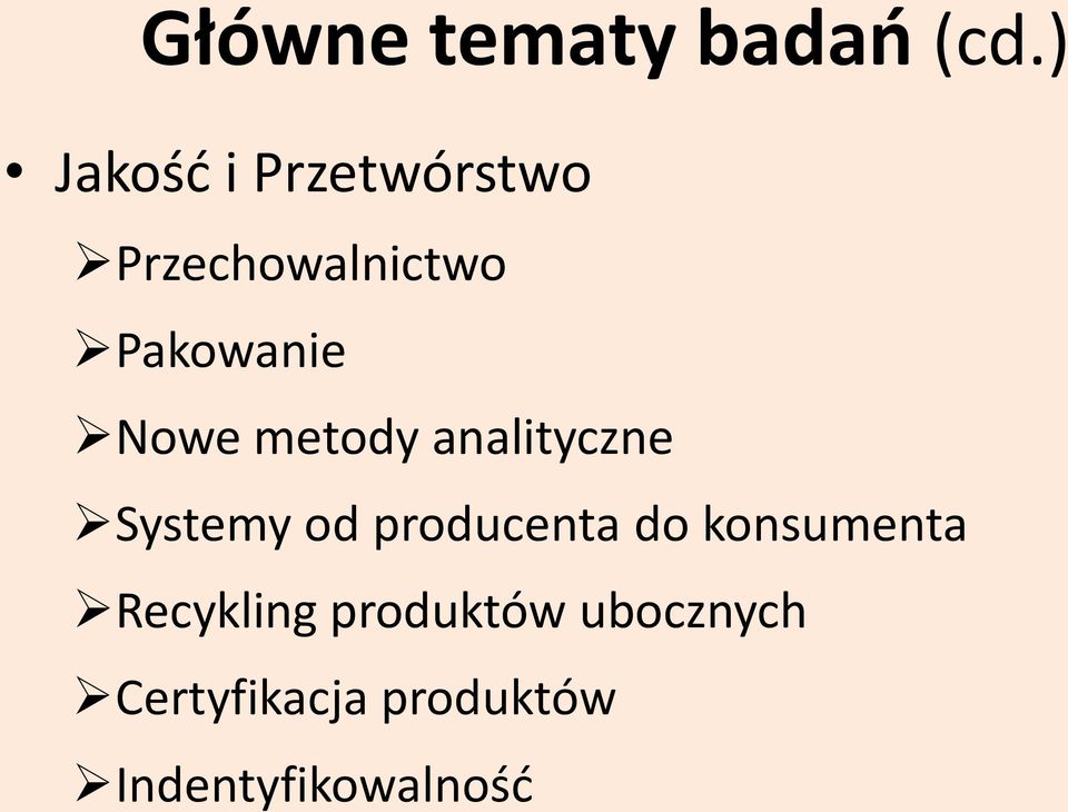 Nowe metody analityczne Systemy od producenta do