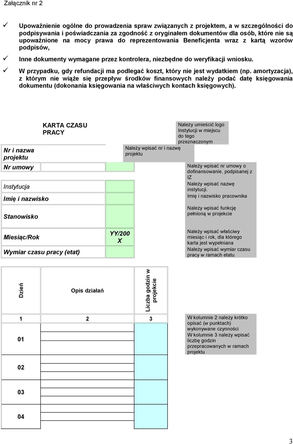 W przypadku, gdy refundacji ma podlegać koszt, który nie jest wydatkiem (np.