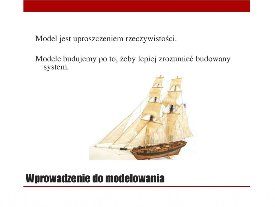 Modele budujemy po to, żeby