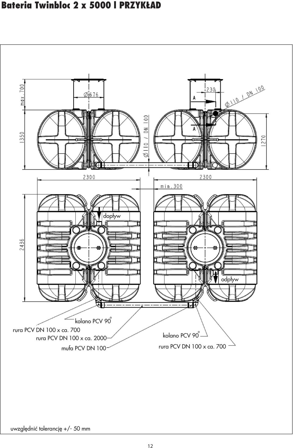 700 rura PCV DN 100 x ca.