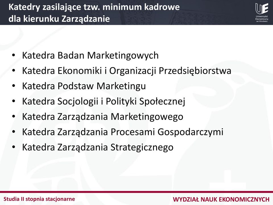 Ekonomiki i Organizacji Przedsiębiorstwa Katedra Podstaw Marketingu Katedra