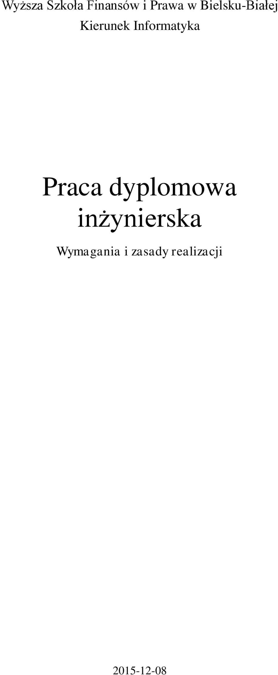 Wymagania i