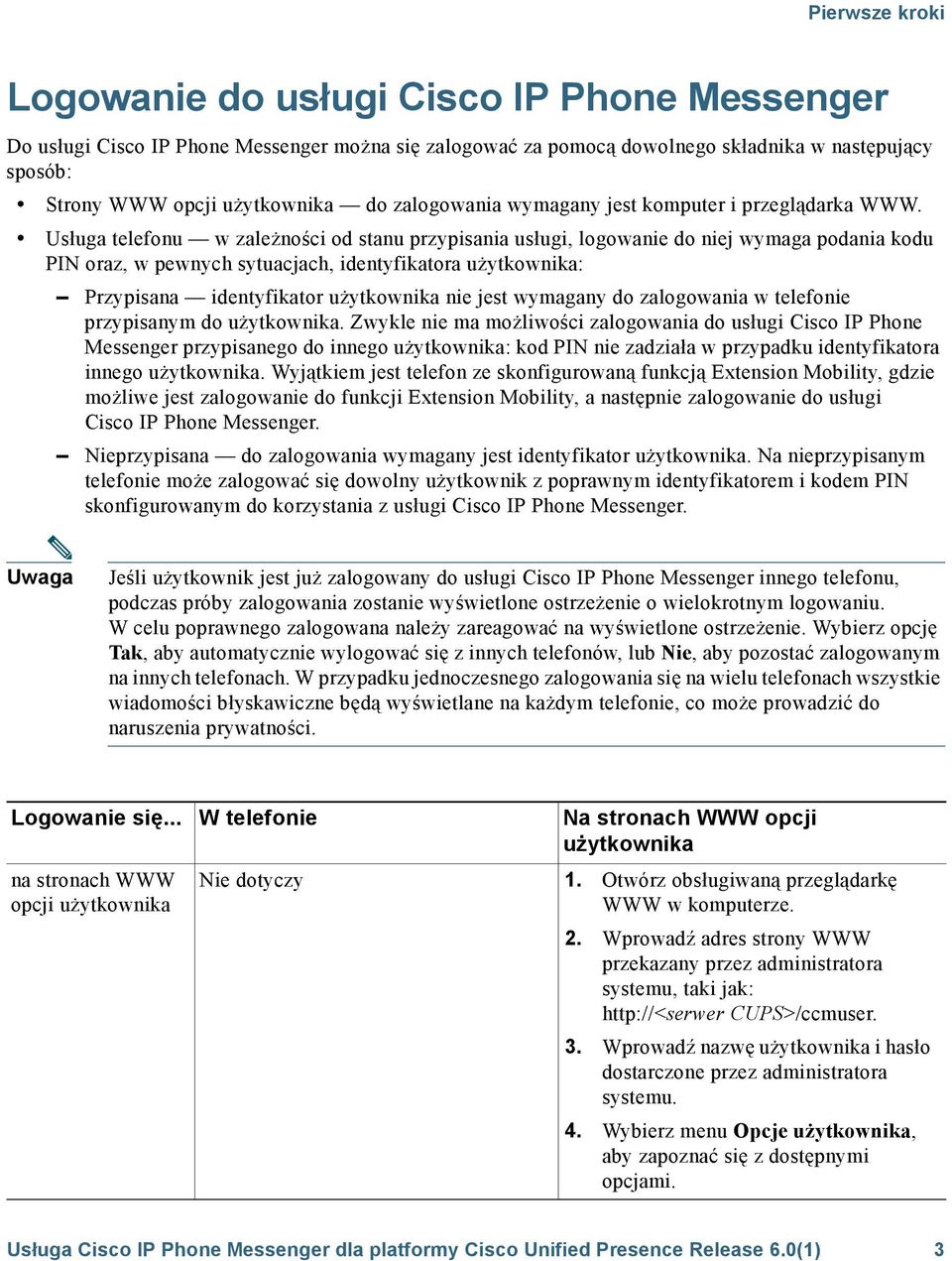 Usługa telefonu w zależności od stanu przypisania usługi, logowanie do niej wymaga podania kodu PIN oraz, w pewnych sytuacjach, identyfikatora użytkownika: Przypisana identyfikator użytkownika nie