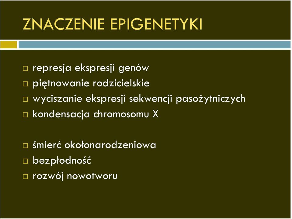 sekwencji pasożytniczych kondensacja chromosomu X