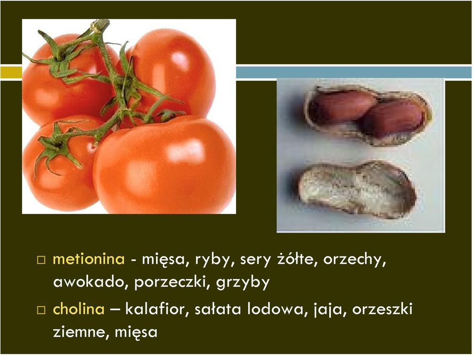 porzeczki, grzyby cholina