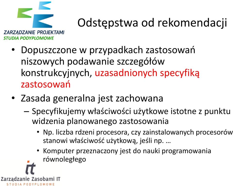 właściwości użytkowe istotne z punktu widzenia planowanego zastosowania Np.