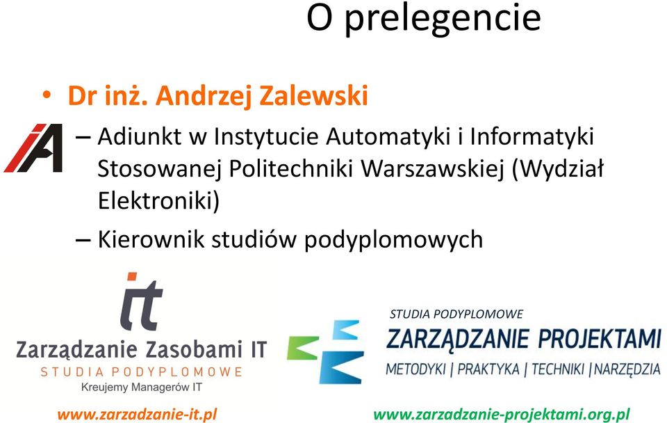 Stosowanej Politechniki Warszawskiej (Wydział Elektroniki)