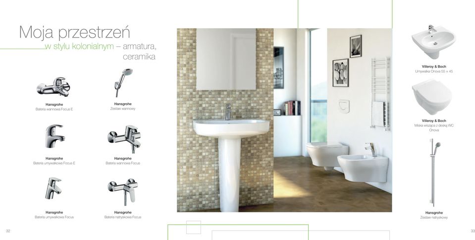 WC Onova Hansgrohe Bateria umywalkowa Focus E Hansgrohe Bateria wannowa Focus Hansgrohe