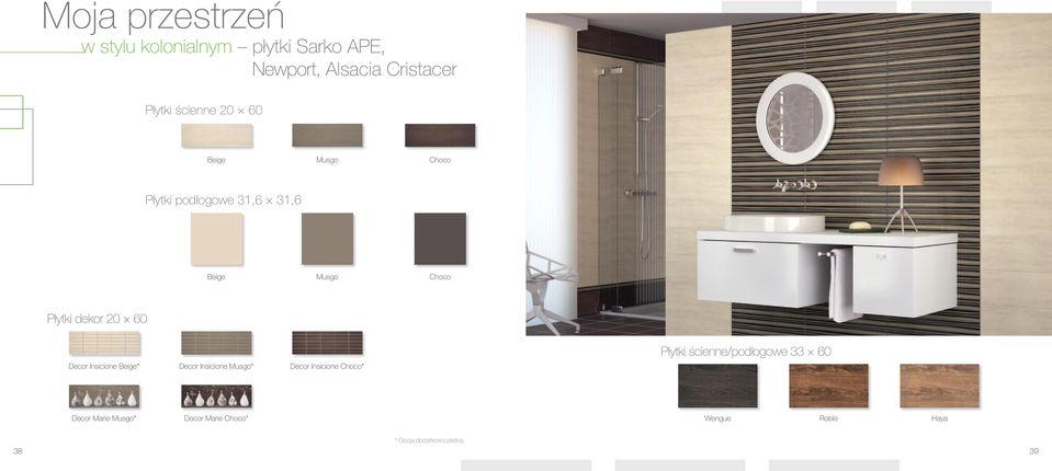 Insicione Beige* Decor Insicione Musgo* Decor Insicione Choco* Płytki ścienne/podłogowe