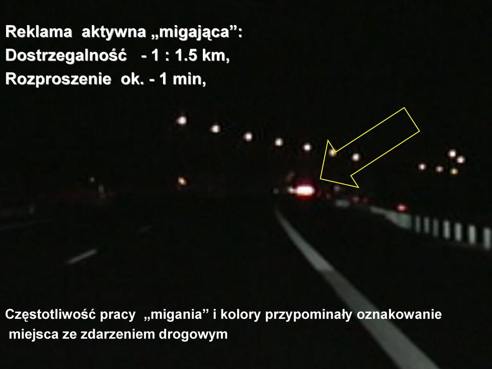 - 1 min, Częstotliwość pracy migania i