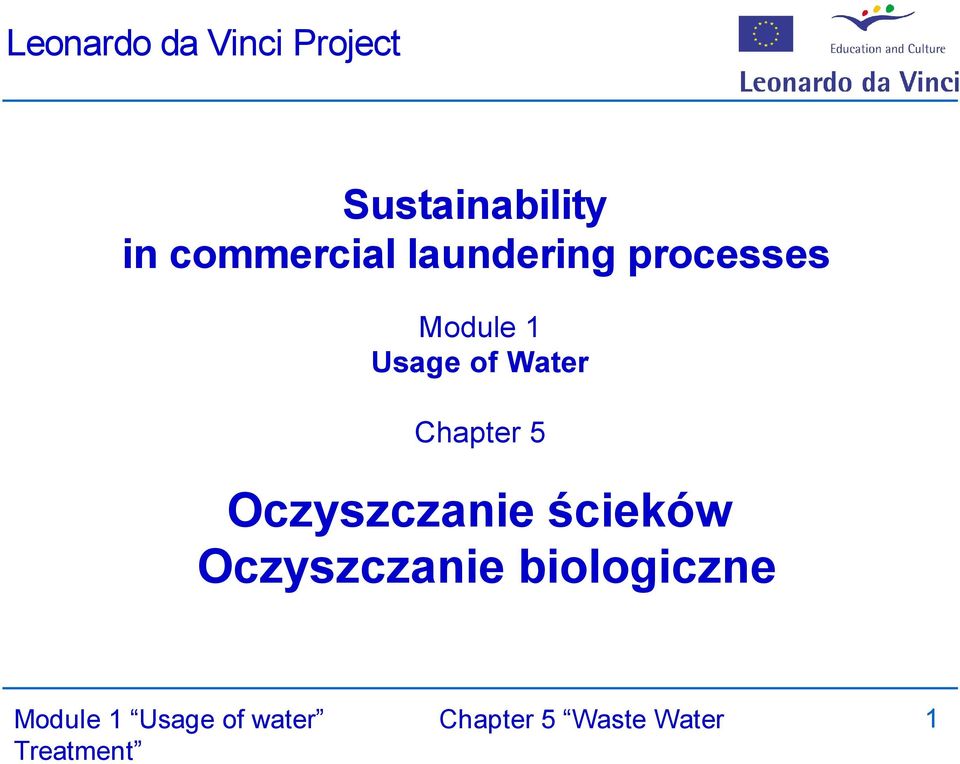 processes Module 1 Usage of Water