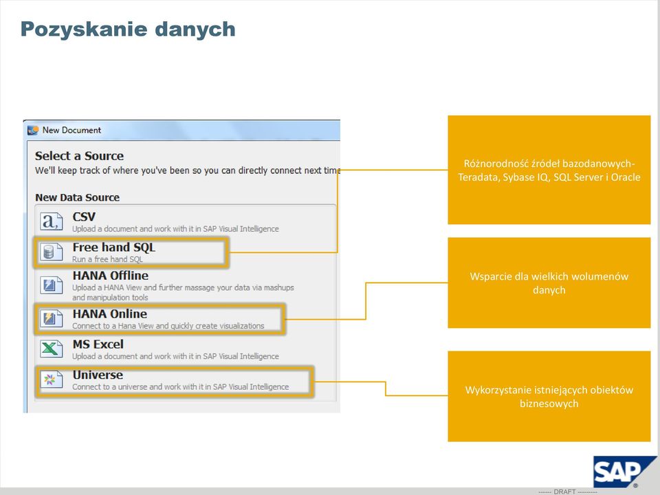 Server i Oracle Wsparcie dla wielkich