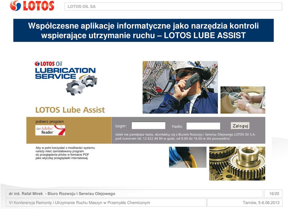 ruchu LOTOS LUBE ASSIST dr inż.