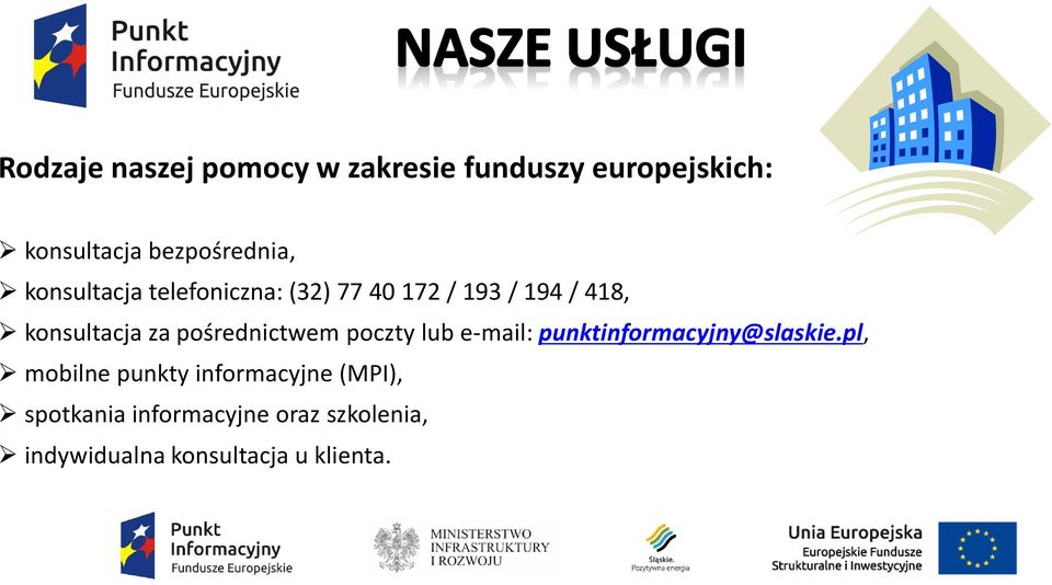 pośrednictwem poczty lub e-mail: punktinformacyjny@slaskie.