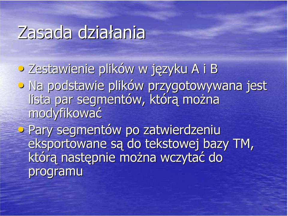 można modyfikować Pary segmentów w po zatwierdzeniu eksportowane