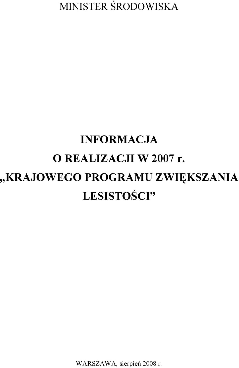 KRAJOWEGO PROGRAMU ZWIĘKSZANIA