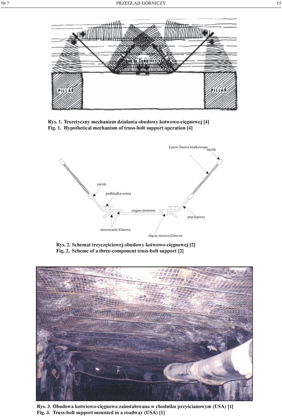 Scheme of a three-component truss-bolt support [2] Rys. 3.