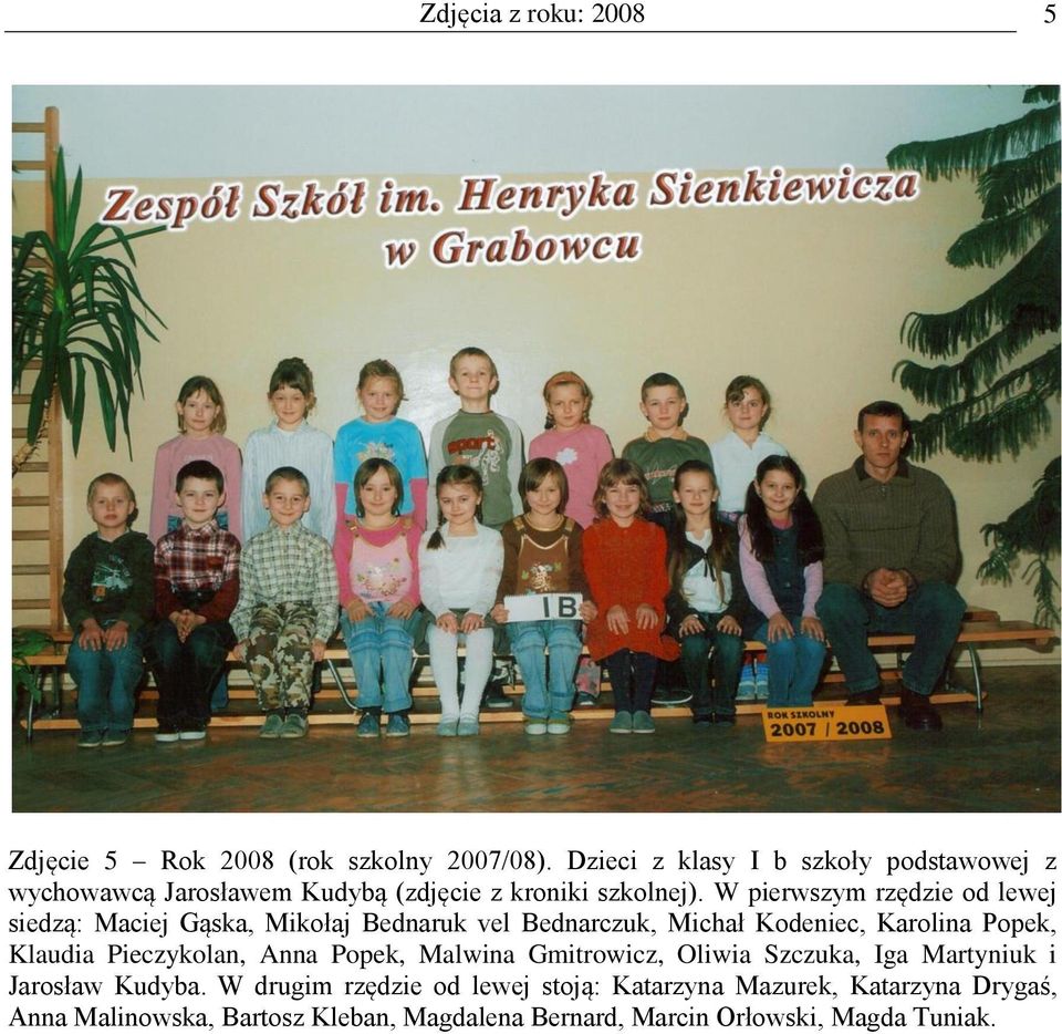 W pierwszym rzędzie od lewej siedzą: Maciej Gąska, Mikołaj Bednaruk vel Bednarczuk, Michał Kodeniec, Karolina Popek, Klaudia