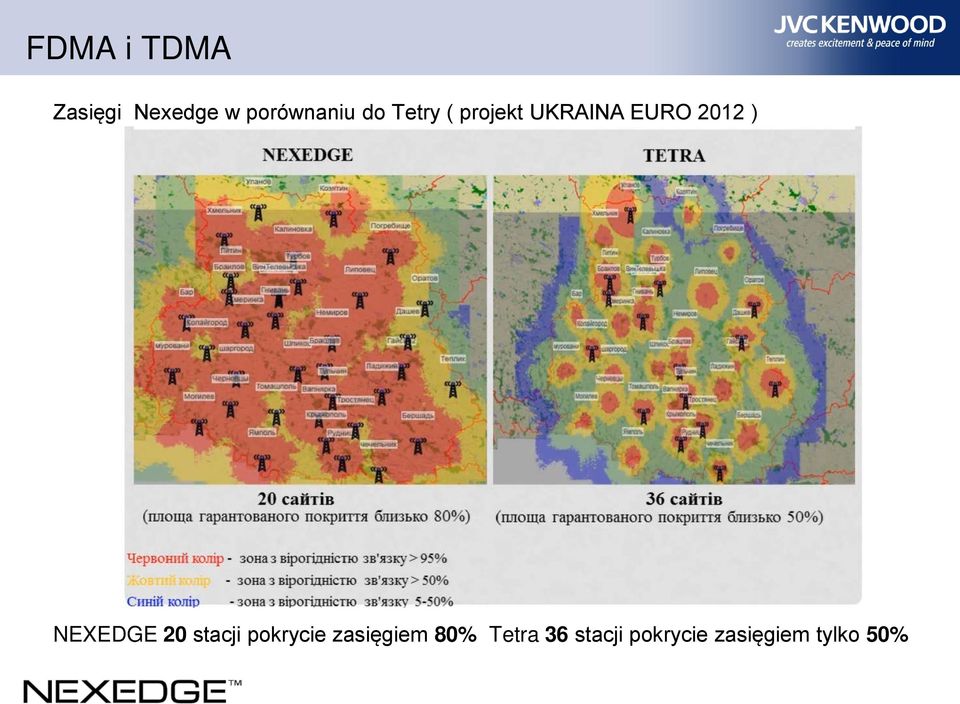 NEXEDGE 20 stacji pokrycie zasięgiem 80%