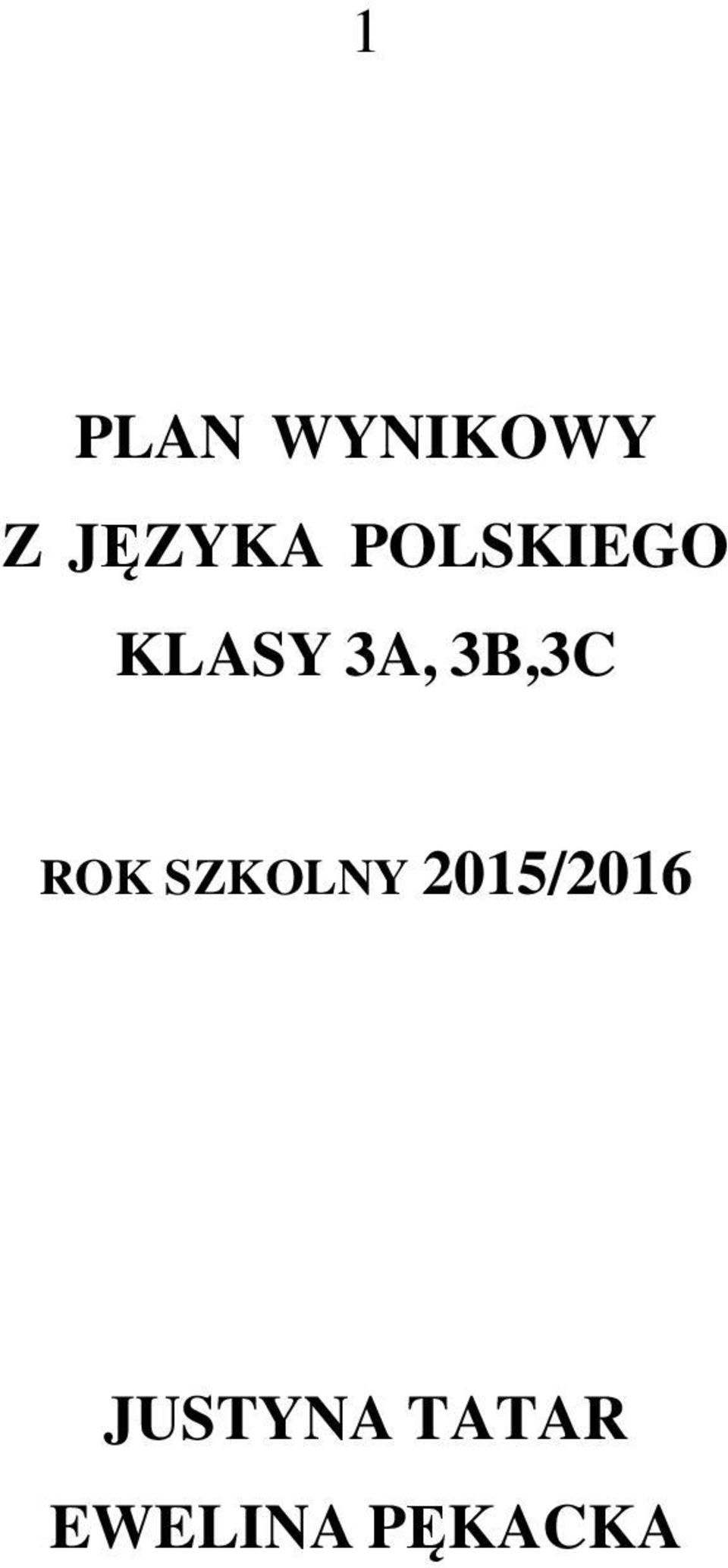 ROK SZKOLNY 2015/2016