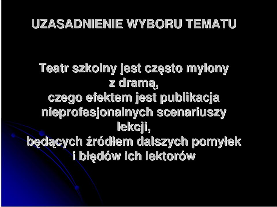 publikacja nieprofesjonalnych scenariuszy lekcji,