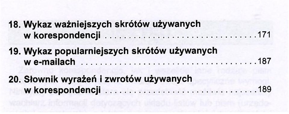 Wykaz popularniejszych skrótów używanych w