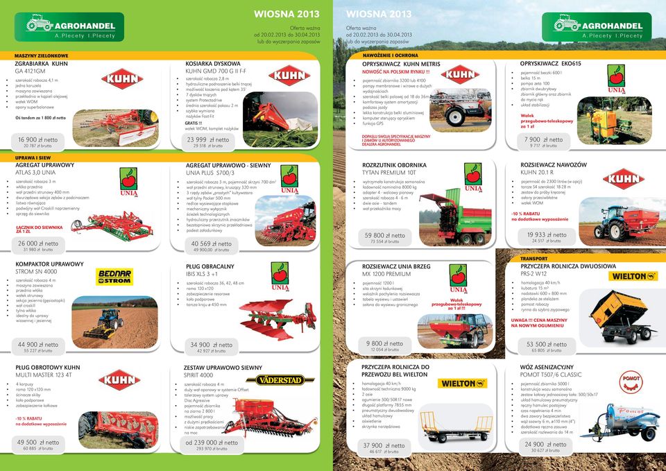szerokość pokosu 2 m szybka wymiana nożyków Fast-Fit GRATIS!
