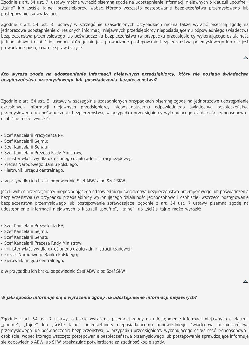 lub postępowanie sprawdzające.