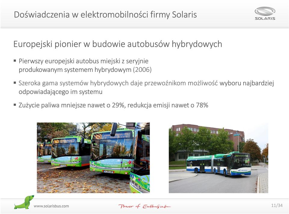 hybrydowym (2006) Szeroka gama systemów hybrydowych daje przewoźnikom możliwość wyboru