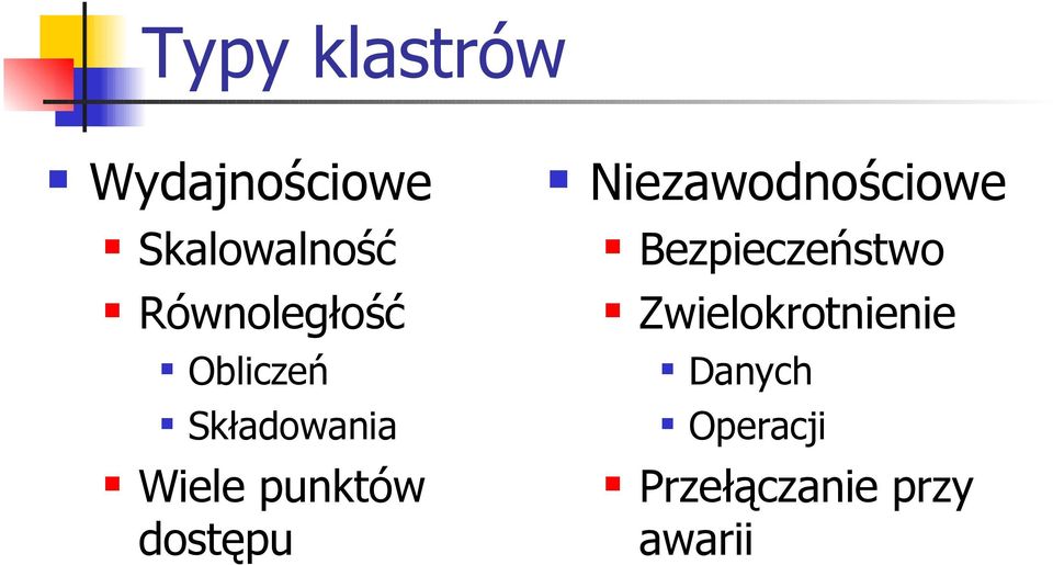 punktów dostępu Niezawodnościowe