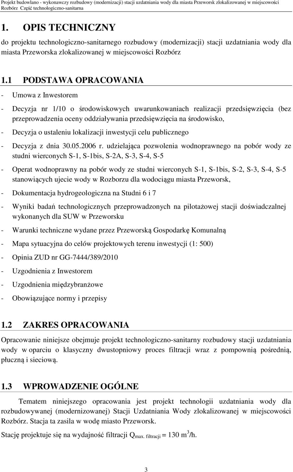Decyzja o ustaleniu lokalizacji inwestycji celu publicznego - Decyzja z dnia 30.05.2006 r.