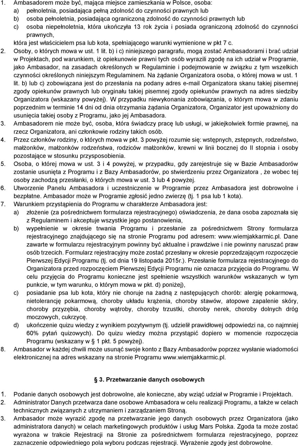 wymienione w pkt 7 c. 2. Osoby, o których mowa w ust. 1 lit.