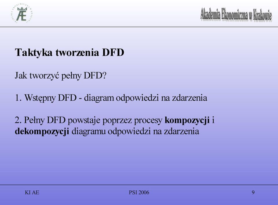 Pełny DFD powstaje poprzez procesy kompozycji i