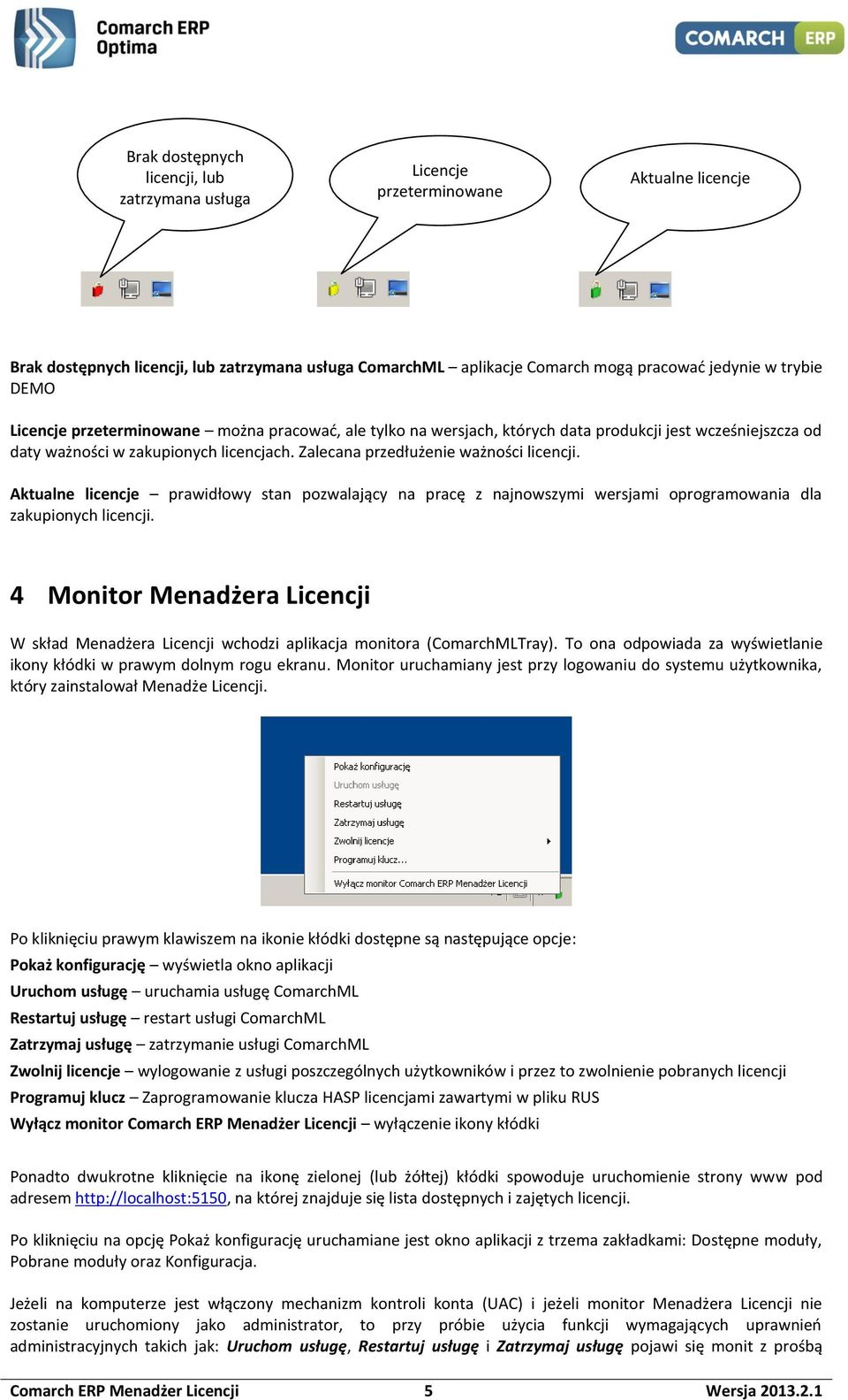 Aktualne licencje prawidłowy stan pozwalający na pracę z najnowszymi wersjami oprogramowania dla zakupionych licencji.